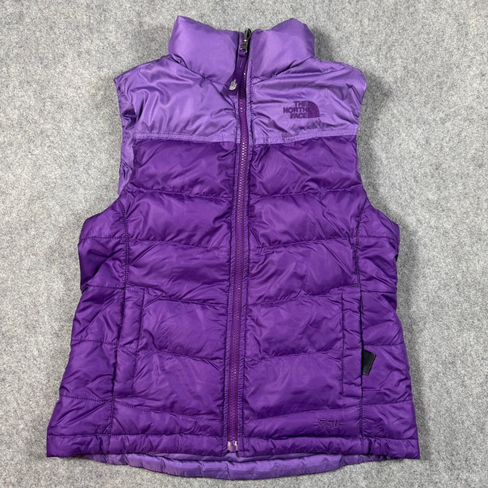 The North Face Aconcagua Vest Girls M 10/12 Purple 550-Down Puffer Insulated